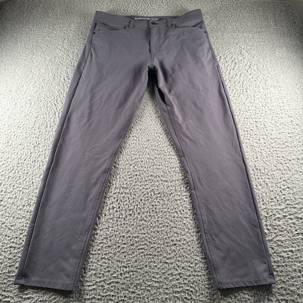 Western Rise Diversion Pants‎ Mens 34x30 Slim Gray Stretch Nylon Spandex Hiking